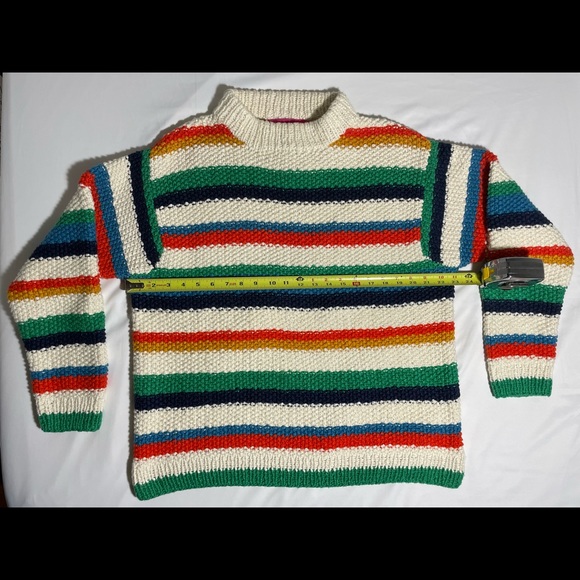 The Elder Statesman Off-White Varied Stripe Sweater - Picture 13 of 16